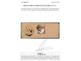 1895  ¼a black perforated used on local cover. This is the first example of SG 45 on cover that we have handled in 40 years. 