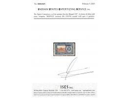 1937  2a brown &amp; blue with error, overprint 'SERVICE' inverted. 2025 ISES certificate.
