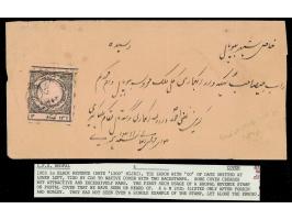 1883  1a black revenue stamp with error '00' of date omitted at lower left tied by native cds to local cover. Per Stanley Gib