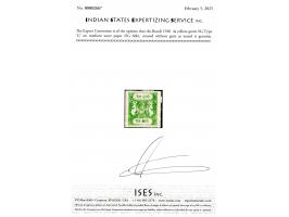 1936  4a yellow-green SG Type 'G' on medium wove paper. Unused without gum as issued. This is only the second copy we have ha