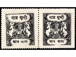 1940  ½a black SG Type 'I' unused horizontal pair. 2025 ISES certificate.
