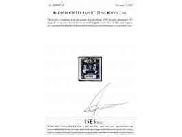 1936  6a pale ultramarine  SG Type 'B' overprinted Bundi Service in small English letters, used. Stamps overprinted service a