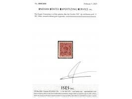 1947  6p red-brown perf. 11, unused without gum. 2025 ISES certificate.
