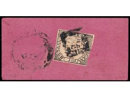 1889-90  ½a black imperf, used on local cover. Ex. Dan Walker collection.
