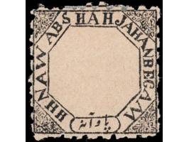 1889-90  ½a black, perforated, unused without gum as issued. Ex. Dan Walker collection.
