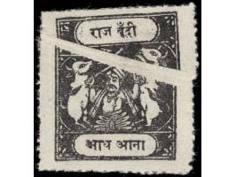 1914  ½a black with inscription SG Type A with major paper fold. Unused without gum as issued. 2025 ISES certificate
