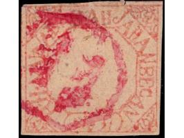 1886  ½a pale red imperforate, used. Ex. Dan Walker collection.
