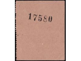 1a red &amp; black overprinted 'CASH COUPON / BUNDI STATE' with serial number 17580 on reverse. Unused without gum as issued.