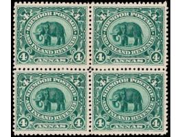 1894-99  4a deep green, block of four.
