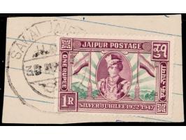 1948  1r purple &amp; green, used on piece.
To buy this item please send us an email or use the contact form
