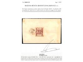 1930-37  3a chocolate with inscriptions SG Type E used on local cover tied by 26 August 33 cds. Note that this stamp is used 