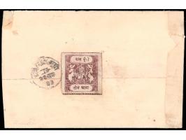 1930-37  3a chocolate with inscriptions SG Type E used on local cover tied by 26 August 33 cds. Note that this stamp is used 