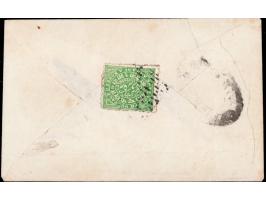 1886  1a green perforate on local cover.
