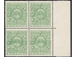 1938  2¼a yellow-green marginal block of four. 
