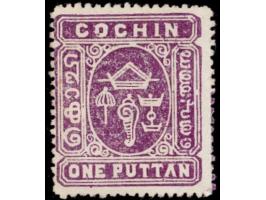 1896  1pu deep violet with conch watermark. Unused without gum as issued.
