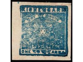 1900  1a blue. Unused without gum as issued. 2025 ISES certificate. 
