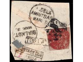 1877  ½a red in oil color on native  paper used on piece. 2025 ISES certificate.
