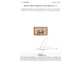 1948  1a on 2a grey &amp; dull yellow  with error, small second 'N' in ANNA.
