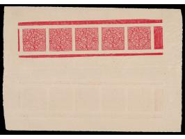 1886  4a red on laid paper, complete double sheet with large watermark. One sheet printed on one side and the second sheet pr