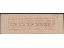 1913  1a on 4a on toned wove paper with capital 'A' in Anna with error, surcharge offset on reverse. Unused without gum as is