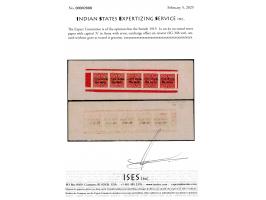 1913  1a on 4a on toned wove paper with capital 'A' in Anna with error, surcharge offset on reverse. Unused without gum as is