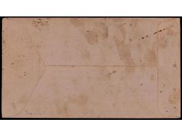 Philatelic cover bearing 1864  1a black on grey wove paper (SG 2), 1878  1a green &amp; 4a red, 1913  3p on 1a, 1914  3p gree