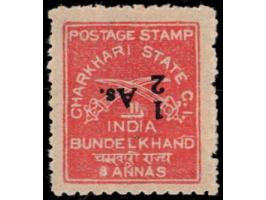 1939  8a brown-red with error, "½ As" surcharge inverted.
