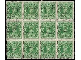 1911  4p apple-green, a spectacular block of 12
