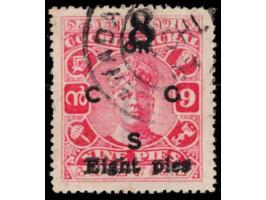 1923  8p on 9p overprinted ON C G S with error, surcharge double
