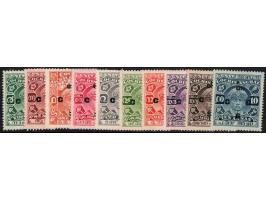 1933-38  4p - 10a complete set of 10 overprinted ON C G S

