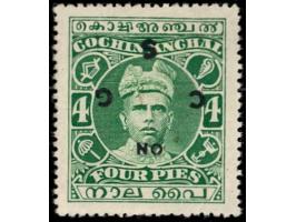 1913  4p with watermark upright has been provided with a forged inverted ON C G S overprint. Sold as a forgery.
