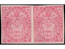 1898-1900  ½a rose with error, imperf pair.
