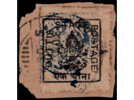 1911  1a black perf. 13½ used on piece tied by Duttia hooded cds. An elusive stamp. 2023 ISES certificate
