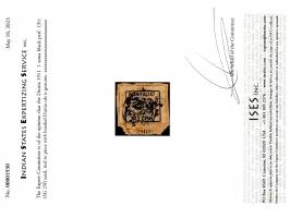 1911  1a black perf. 13½ used on piece tied by Duttia hooded cds. An elusive stamp. 2023 ISES certificate
