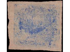 1867-77  ½a ultramarine in watercolor on native paper, complete sheet of 20. Complete sheets of the Kashmir 'Old Rectuangular
