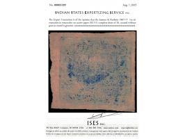1867-77  ½a ultramarine in watercolor on native paper, complete sheet of 20. Complete sheets of the Kashmir 'Old Rectuangular