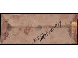 1867-77  ½a violet-blue used on local cover tied by Srinagar intaglio seal in brick-red
