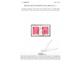 1939-47  2a bright purple horizontal pair. 2025 ISES certificate.  
