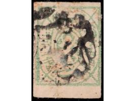 1887  1 paisa blue-green (faded) used
