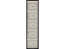 1877  ¼a grey-blue vertical strip of 5
