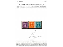 1939-42  ¼a to 10r complete set missing only the 15r &amp; 25r.2025 ISES certificate for 2R, 5R &amp; 10R.   
