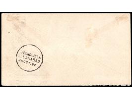 India ½a blue-green used alongside Poonch 1p black on white laid batonne paper tied by Kahuta squared circle cancel dated 21 