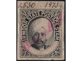 1873  Master Die Proof without denomination with manuscript "Cancelled" across in red ink  with register number "2530" in bla