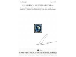 1899  1a bright blue overprinted On S S S with error, overprint inverted. Not listed in SG and possibly unique. Catalog value