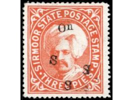 1896  3p orange handstamped ON S S S with letters similar to SG type 21 but larger. 2025 ISES certificate
