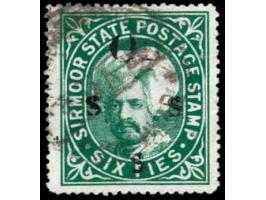 1901  6p yellowish green handstamped On S S S with SG Type 24. 2025 ISES certificate
