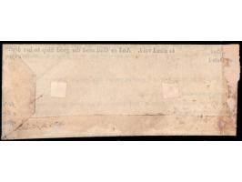 1868-75  1a black on azure laid paper on local cover made from a preprinted notice.
