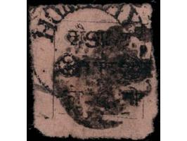 1869  1a black on pink with accent over 2nd letters with error, first two characters in last word of bottom line omitted. 202