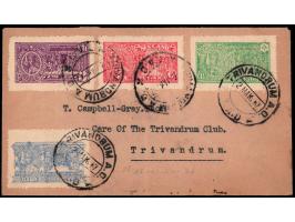 1937 Temple Entry complete set of four on cover
