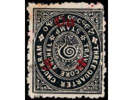 1930  ¾ch black overprinted ON S S in red with error, overprint inverted
